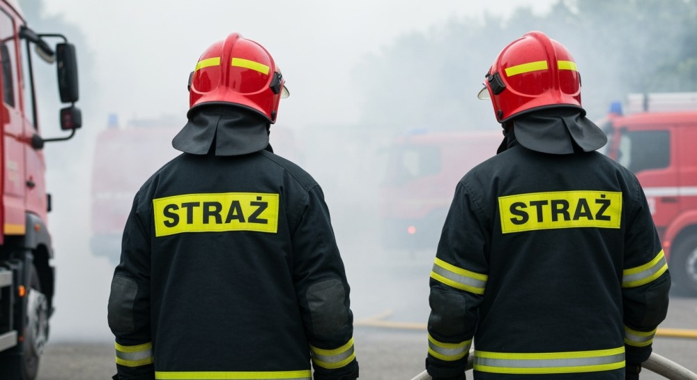 Garaż w ogniu: Pożar uszkodził auto i ranił mężczyznę
