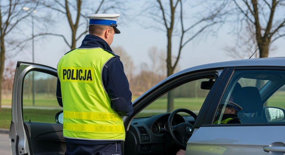 Pijany dekarz bez prawa jazdy zatrzymany przed dojazdem do pracy na wysokości