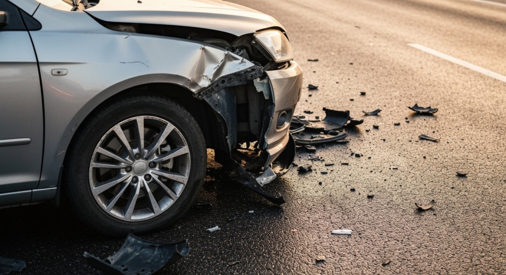 Trzy auta zderzyły się na Alejach – kierowca w szpitalu